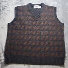 Vintage Mens McGregor XL Sweater Cardigan Vest Wool Blend Preppy Speakeasy Style