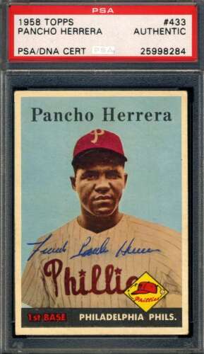 Pancho Herrera PSA DNA Signed 1958 Topps Rookie Autograph