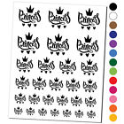 Princess Cursive with Crown and Hearts Temporary Tattoo Water Resistant Set