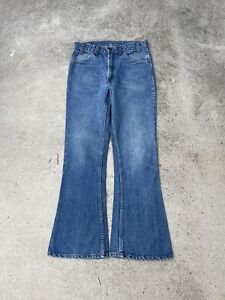Vintage 80s Levi’s 646 Orange Tab Bellbottom Flare Denim Jeans Men’s 30x29 USA