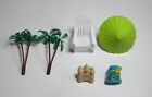 1 Beach Chair & Umbrella Palm Tree Decoset Luau Birthday Cake Topper Decoration