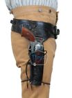 LEATHER WESTERN 22CAL RIGHT HAND TOOLED HOLSTER RIG GUN BELT DROP LOOP SASS