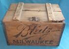 Antique Vintage WOODEN BLATZ BEER CASE CRATE BOX 2 DOZ SMALL