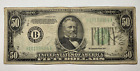 1934 Fifty Dollar Federal Reserve Note $50 Bill Circulated 10188984