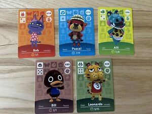 Amiibo Card Bundle (Bob, Pascal, Alli, Bill, Leonardo)