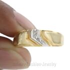 Simulated Wedding Band Men's Ring in 14K Yellow Gold Plated