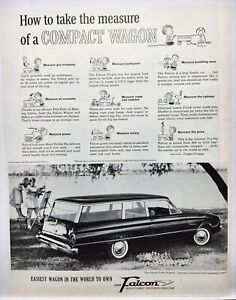 1960 Ford Falcon Tudor Wagon Comics Peanuts Snoopy Print Ad Poster Man Cave Art