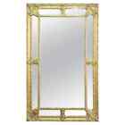 Monumental Gilded French Carved Louis XVI Glass Mirror