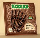 RARE Vintage KODIAK Embossed Sign Tobacco Bear Paw Man Cave Sign New Old Stock
