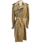 Vintage Members Only Tan Trench Coat with Belt - Size 42 L