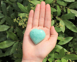 Amazonite Heart Stone: LARGE 1.75