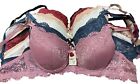 PACK OF 6 pcs BRAS, UNDERWIRE LACE Push Up Bra CUP SIZE 34-44 B C D NEW #99009