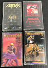 Metallica Megadeth Anthrax Lot of 4 Cassette Tapes Thrash Metal Kill 'em All VTG