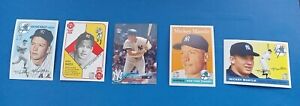 New Listing2021 Topps X Mickey Mantle collection lot 5 cards 1950s