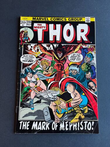 Thor #205 - 1st Appearance of Hykos & Sykos (Marvel, 1972) VG+