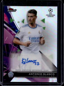 2021-22 Topps Finest UCL UEFA Antonio Blanco Rookie Auto Autograph RC #AB Madrid
