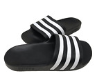Adidas Men's Adilette Aqua Core Black / Cloud White Slides Size:6 #F35543 152P