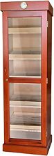 Quality Importers Cigar Display Cabinet Tower With Shelves Cherry, 3000 Cigars