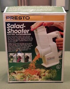 NOS Vtg 1988 Presto Salad-Shooter Electric Food Slicer Shredder 02910 ~ NEW!