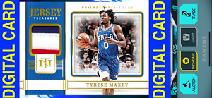 New ListingDIGITAL Tyrese Maxey /25 Patch 2022-23 PANINI NBA DUNK APP Philadelphia 76ers