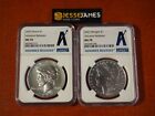 2023 $1 SILVER PEACE & MORGAN DOLLAR NGC MS70 ADVANCE RELEASES LABEL 2 COIN SET