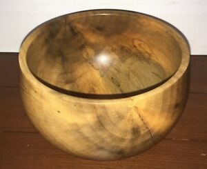 Hawaiian Curly Magnolia Wood Calabash Bowl ~ Local Artist~ Gallery Quality