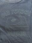 Vintage 80’s 90’s OLD SCHOOL PLAYER shirt VINYL RECORD 45 Adult turntable 7” DJ
