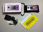 Gameboy Micro Purple NEW BATTERY Complete CIB Japanese Import TESTED US SELLER