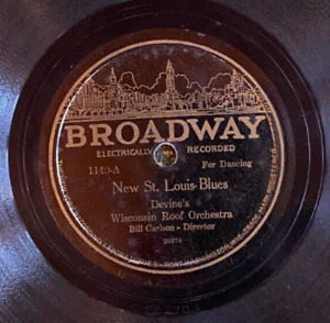 New ListingBroadway 1140 Devines Wisconsin Roof Top Orch TIGER RAG  78 pm Jazz 1928  V+