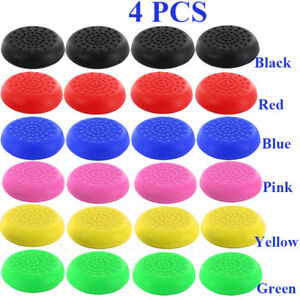 4PCS Silicone Thumb Stick Grip Cap Cover For Sony PS4 Playstation 4 Controller