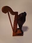 Frog/Toad Playing Wooden Harp Anthropomorphic Taxidermy Oddities Bullfrog 1960s