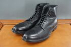 To Boot New York Shoes Mens 11.5 Black Leather Cap Toe Lace Up Lug Sole Mid Boot
