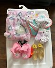 Lot Bundle of Baby Girl Items Blanket Bibs Socks Slippers Gel Shoes New with tag