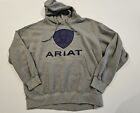 Ariat Sweatshirt Unisex Gray Long Sleeve Pullover Hoodie Logo- Size Large