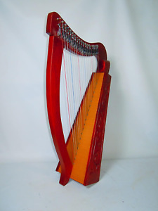 Red 19 Musical Strings Instrument Solid Wood Celtic Irish