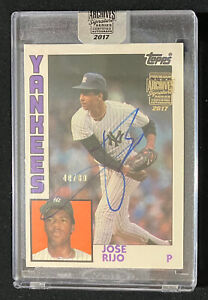 New ListingJOSE RIJO NEW YORK YANKEES 2017 TOPPS ARCHIVES SIGNATURE SERIES AUTO /80 (1984)