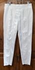 Chico's White Pull On Stretch White Eyelet Ankle Pants Sz 14 (2.5) No Pilling