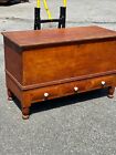 good 1840s pa lancaster blanket chest 3 lower drawers paint decorated red paint