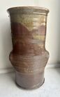 Signed Tall Studio Pottery Stoneware Vase 10” Perfect Condition