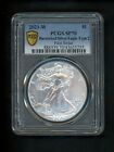 2021-W Type 2 US Burnished Silver Eagle $1.00 $1 PCGS SP70 UNC GEM First Strike