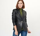 G.I.L.I. Faux Leather Blazer - more Choices a458879