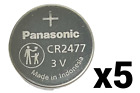 5 FIVE PANASONIC CR2477 BULK CR 2477 3V LITHIUM COIN CELL BATTERY EXP 2032