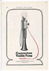 1922 Guarantee Liquid Measure Co. Ad: Visible Gas Pump - Rochester, Pennsylvania