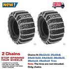 2Pcs Tire Chains 26x12x12 2-Link Spacing for Turf Tires Garden Tractor Snow Plow