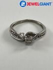 S STERLING SILVER DIAMOND RING SIZE 6.75 MISSING STONE 2.3G #EZ469