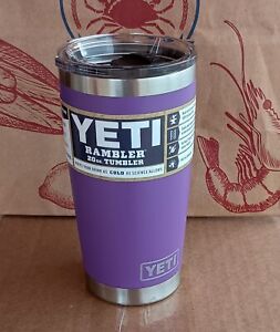 New YETI 20 oz Rambler Tumbler with Magslider Lid Peak Purple Free Shipping