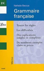 New ListingGrammaire francaise by NATHALIE BACCUS, NATHALIE Book The Fast Free Shipping