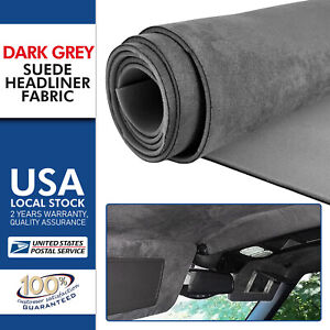 MGT Style Dark Grey Headlining Stretch Spandex Suede Fabric Car Headliner