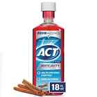 ACT Anticavity Fluoride Mouthwash with Zero Alcohol Cinnamon, 18 fl/oz Free ship