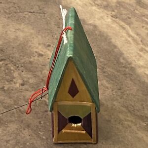 New ListingVintage Handmade Wooden Bird House Ornament